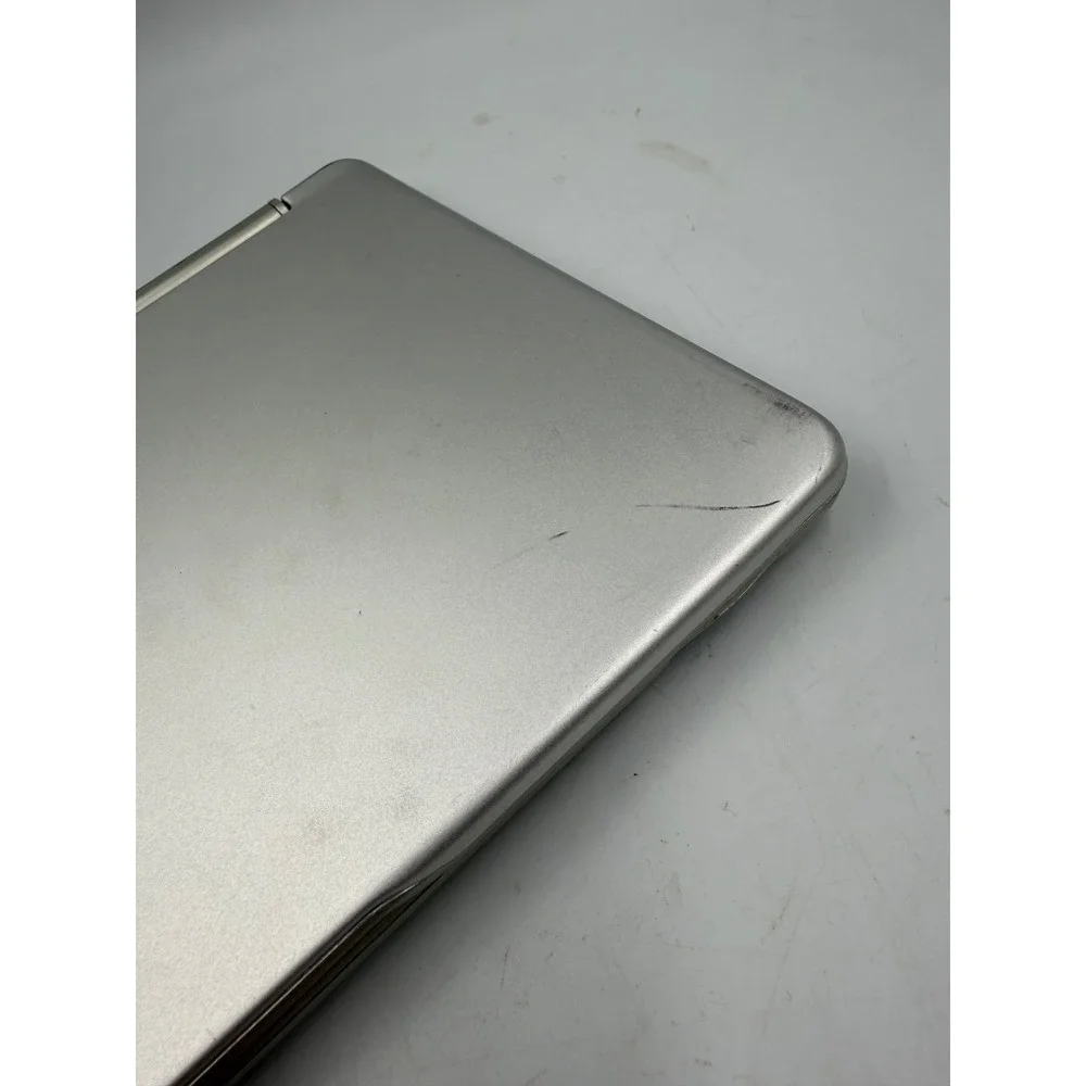 Silver Bluetooth Keyboard Case for iPad Hard Shell Wireless Folio w/ Stickers